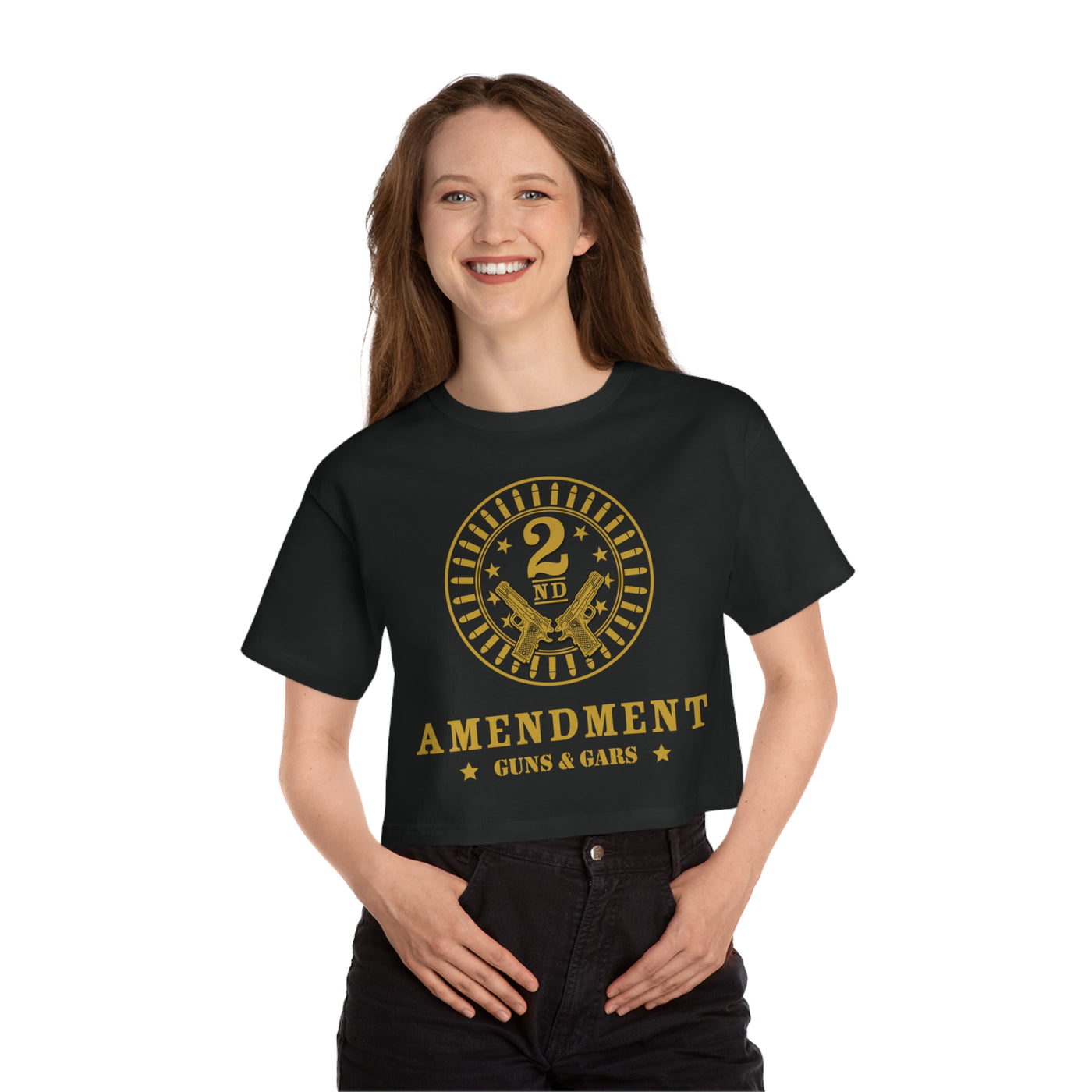 2nd Amendment - Champion Women's Heritage Cropped T-Shirt