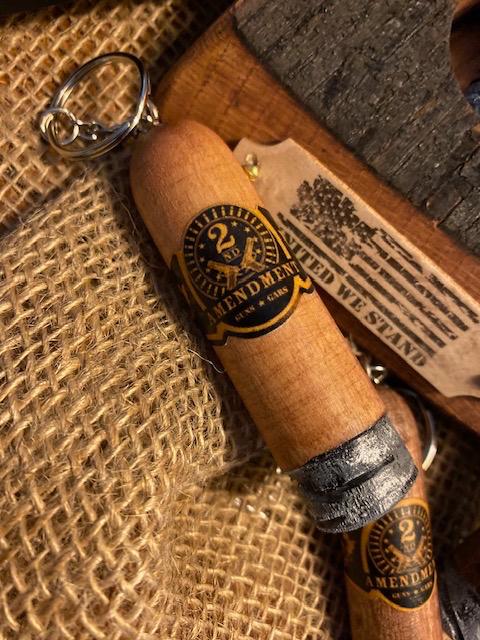 2nd Amendment Cigar Key Chain